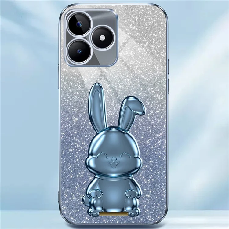 Pour Realme C53 (Global) / C53 (Inde) / C51 Housse de protection pour téléphone avec support - Bleu