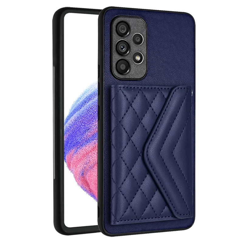 YB Leather Coating Series-8 til Samsung Galaxy A52 4G / 5G / A52s 5G Taske med RFID-blokerende dæksel - Safir