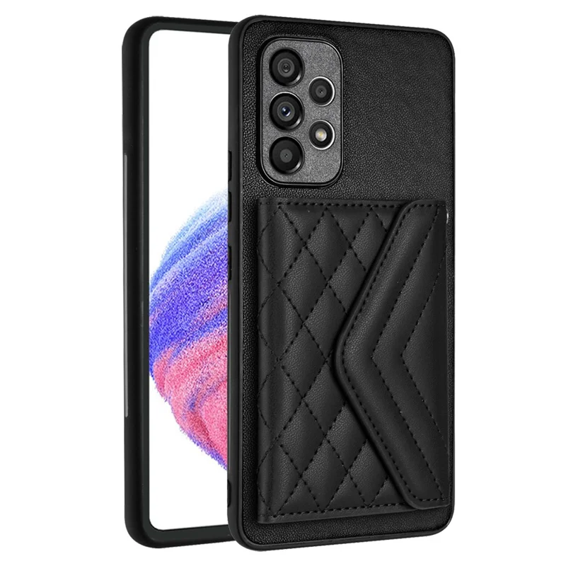 Série YB Leather Coating-8 Pour Samsung Galaxy A52 4G / 5G / A52s 5G Étui Blocage RFID Coque de téléphone - Noir