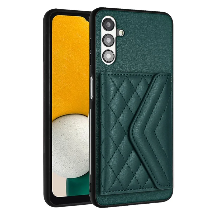 YB Leather Coating Series-8 Para Samsung Galaxy A13 5G / A04s 4G (164,7 x 76,7 x 9,1 Mm) Tampa Anti-arranhão - Verde