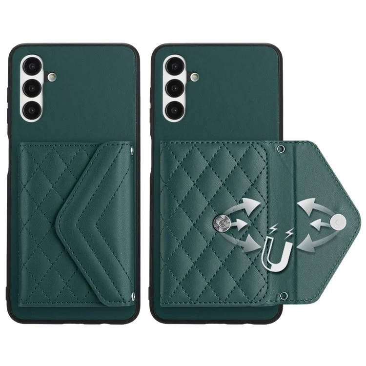 YB Lederüberzug-Serie-8 für Samsung Galaxy A13 5G / A04s 4G (164,7 x 76,7 x 9,1 mm) Hülle Kratzfeste Abdeckung - Grün