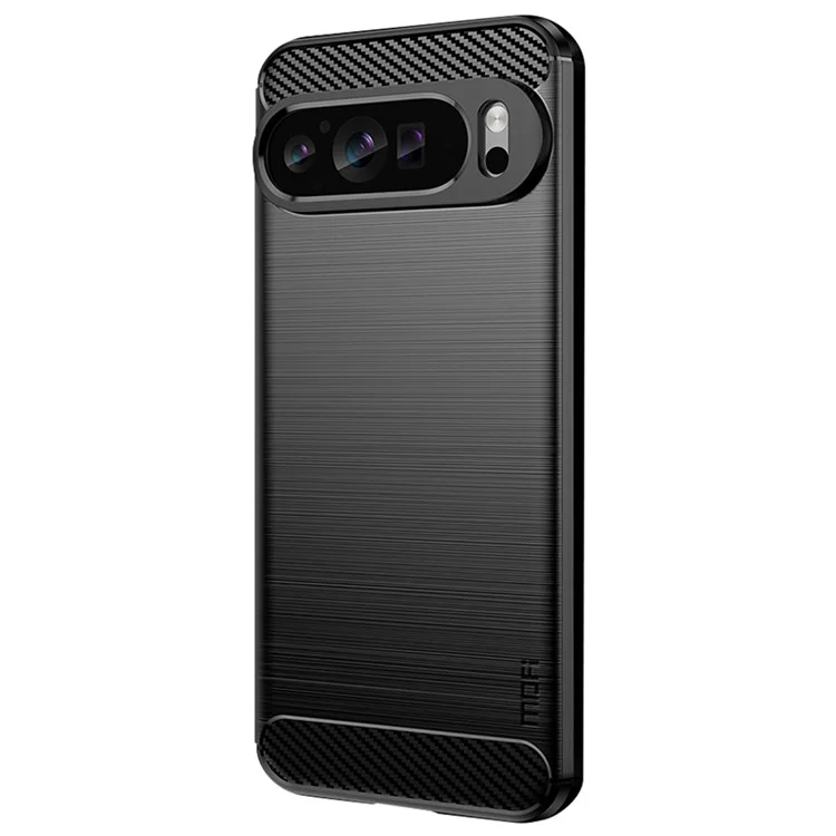 MOFI JK TPU Series-1 для Google Pixel 9 Pro Гибкий TPU Чехол для телефона с текстурой под углеродное волокно - Черный