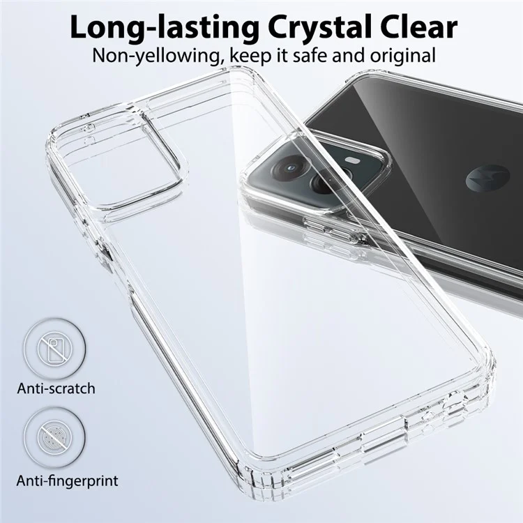 For Motorola Moto G 5G (2024) Case TPU+Acrylic Transparent Phone Cover Anti-drop