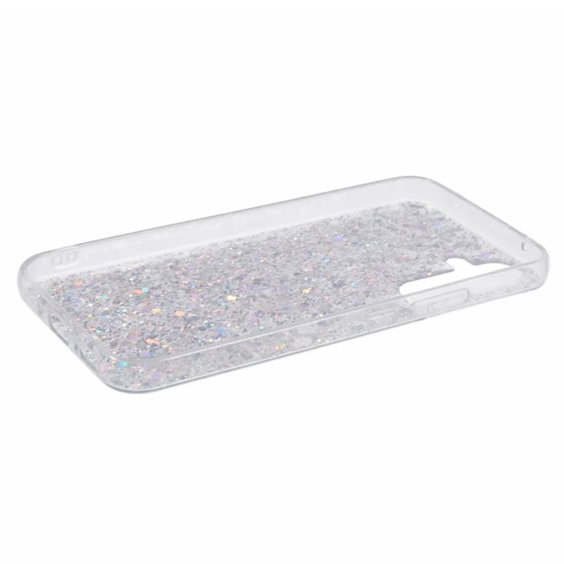For Samsung Galaxy A15 4G / 5G Case Bump Proof Glittery Phone TPU Cover - Silver