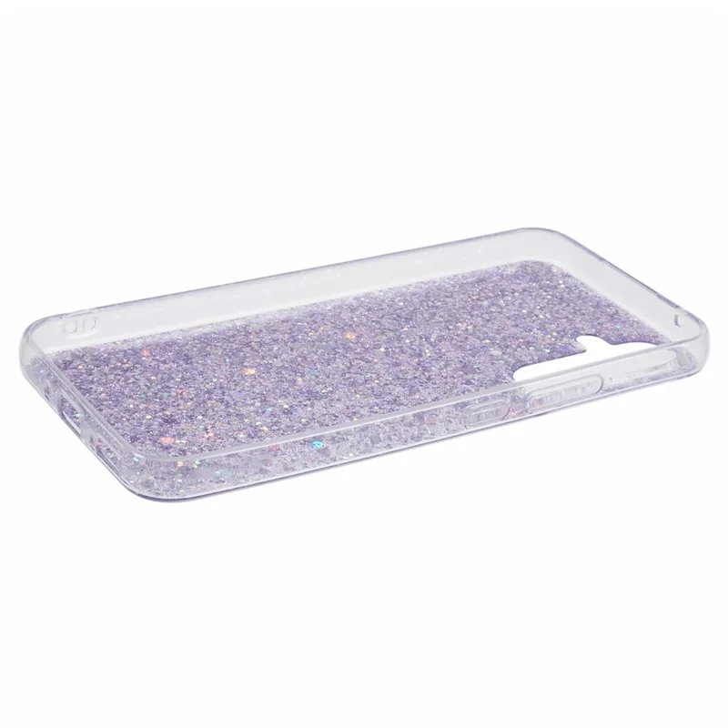 For Samsung Galaxy A15 4G / 5G Case Bump Proof Glittery Phone TPU Cover - Purple