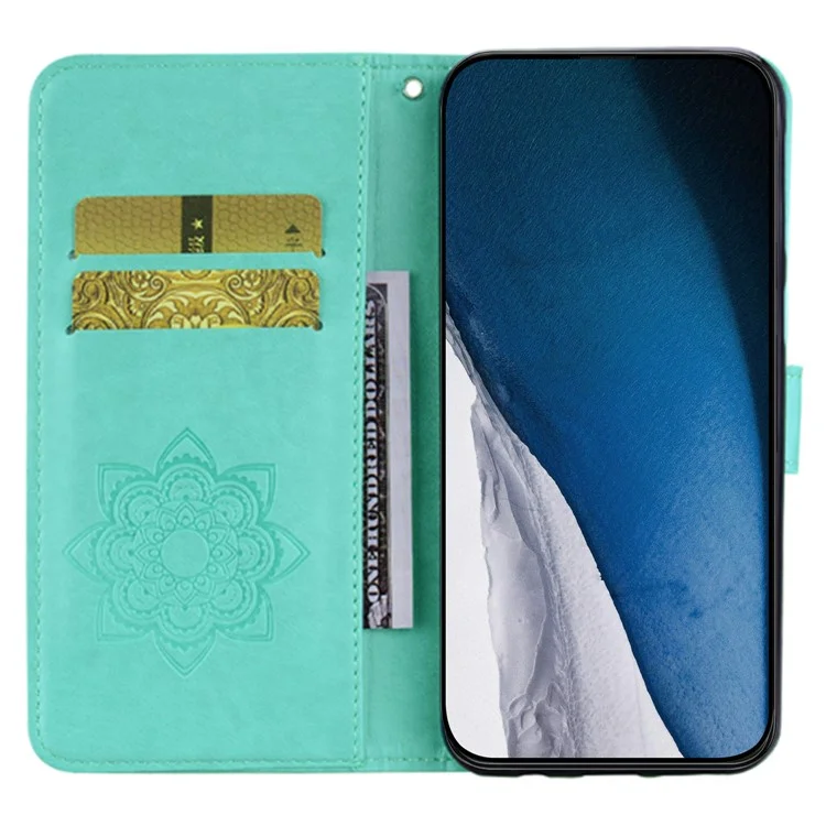Para Xiaomi Redmi Note 13 Pro 4G / Poco M6 Pro 4G Funda Billetera con Diamantes de Imitación con Soporte - Cian