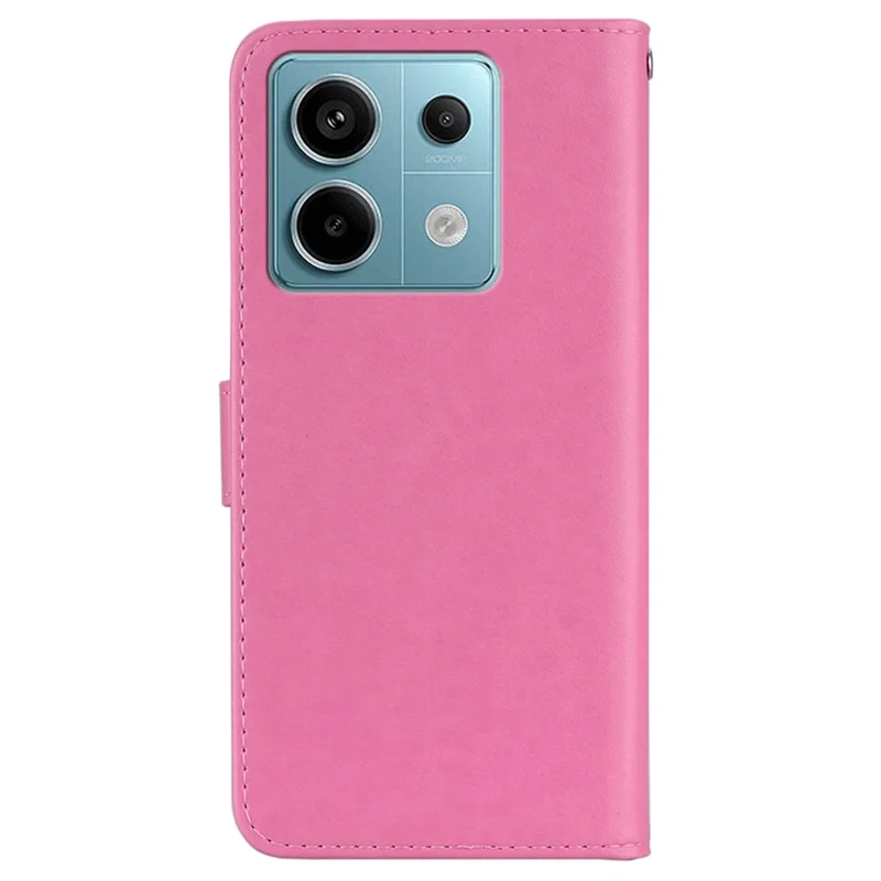 For Xiaomi Redmi Note 13 5G Case Owl Pattern Imprinted Leather Wallet Phone Cover - Rose
