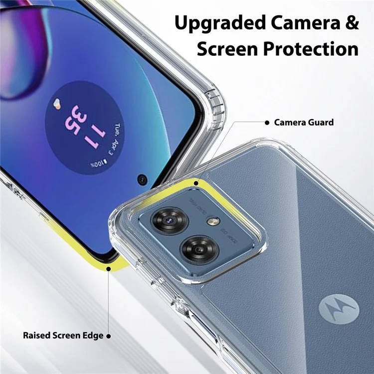 Para Motorola Moto G54 5G Case TPU+Acrylic Phone Cover Ultra Transparente
