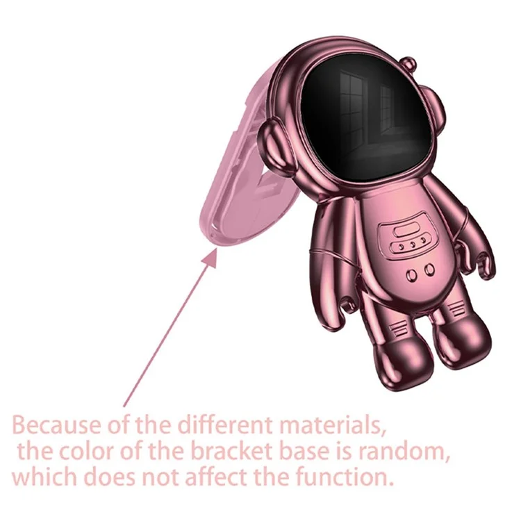 Per Oppo A17 4G Astronaut Kickstand PC+TPU Shell Electroplating Phone Case - Rosa