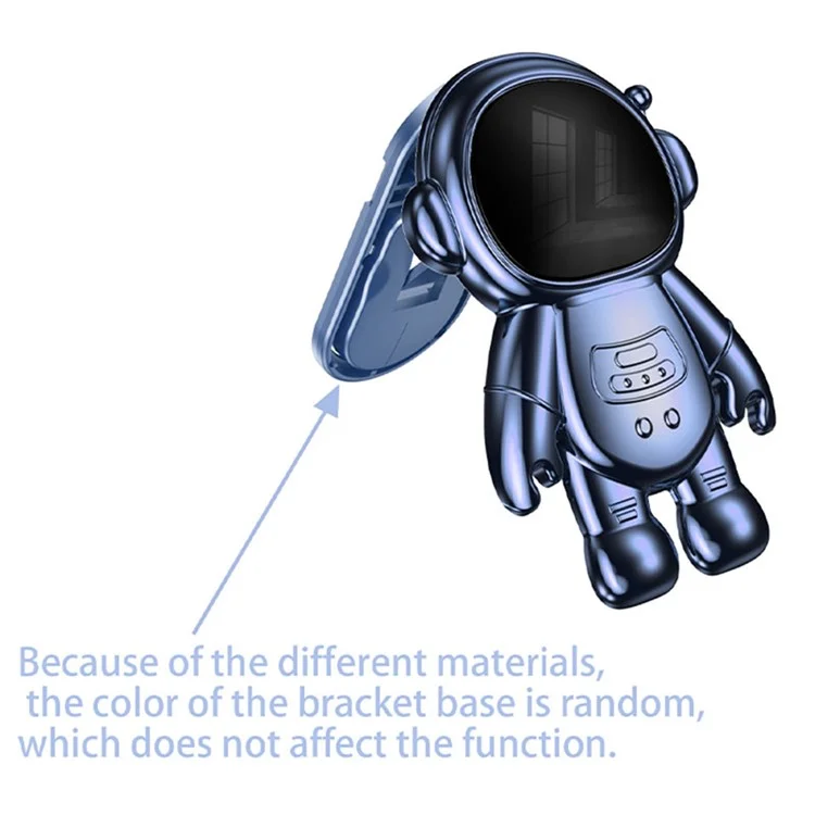 For TECNO Spark 10 Pro Case Electroplating Cartoon Astronaut Phone Back Cover Kickstand - Blue