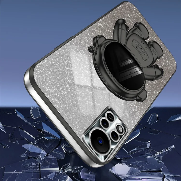 Per Infinix Hot 11s NFC 4G PC+TPU Case con Supporto Shock Absorbing Phone Shell - Nero