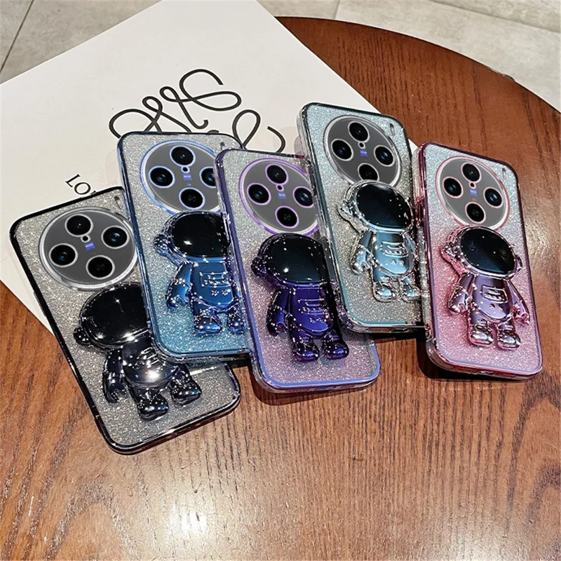 Drop Protection Cover for vivo X100 Pro 5G Astronaut Kickstand PC+TPU Case Anti-Scratch Phone Shell - Blue