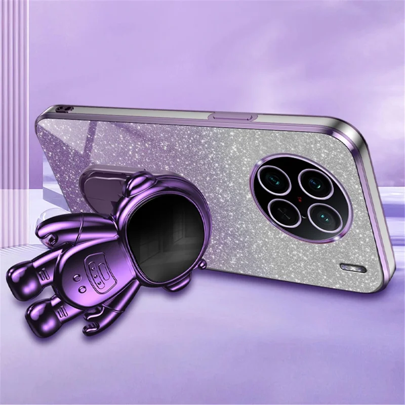 Kickstand Phone Case for vivo X90 Pro 5G Shockproof PC+TPU Cover Dustproof Phone Shell - Purple