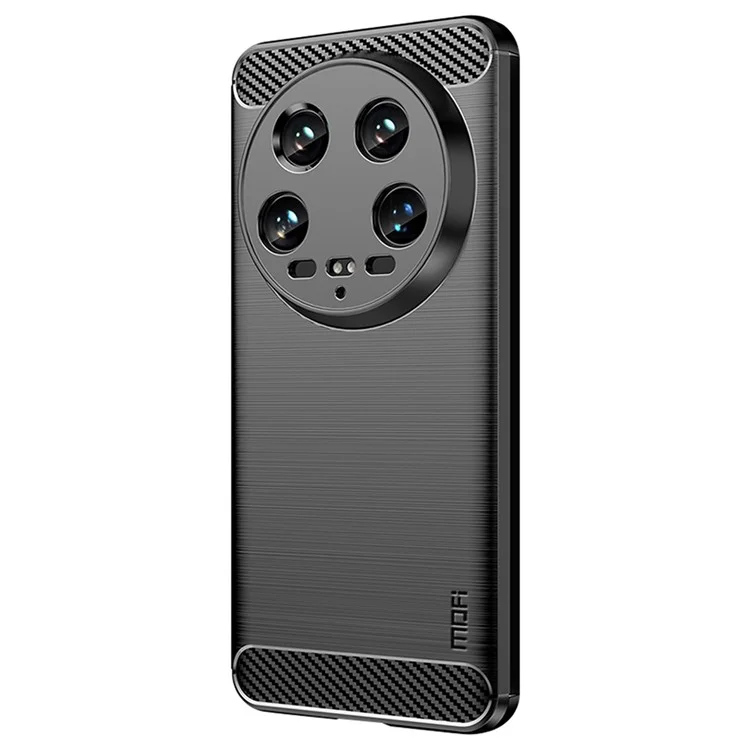 MOFI JK TPU Series-1 Для Xiaomi 14 Ultra TPU Чехол Защитный Чехол для телефона с текстурой углеродного волокна - Черный