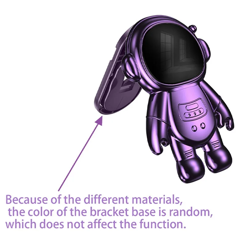 For Realme V25 / 9 Pro 5G Kickstand PC+TPU Shell Electroplating Phone Case with Cute Astronaut Decor - Purple