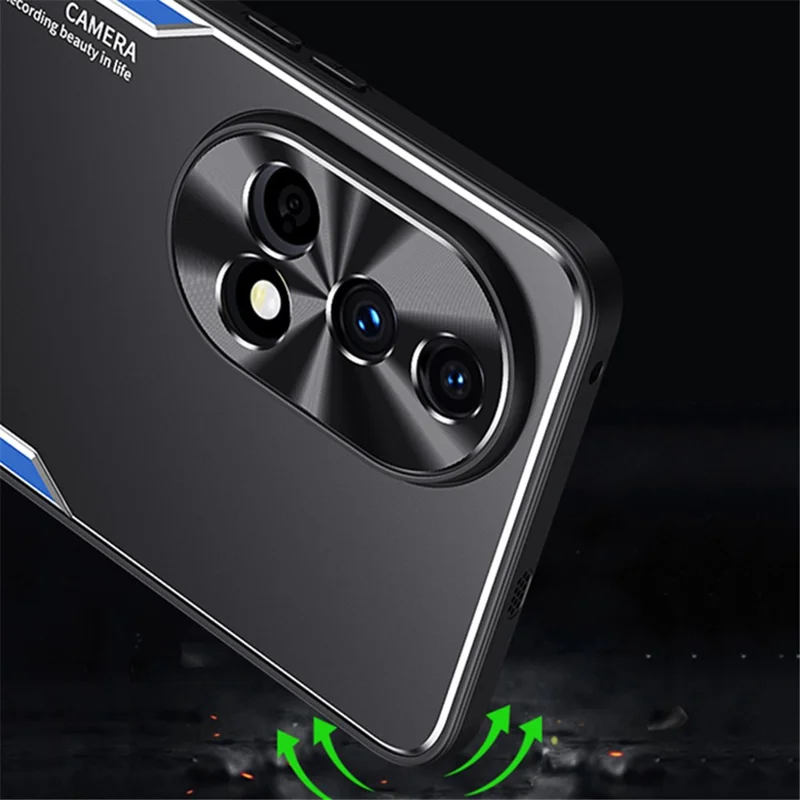 Per Huawei nova 12 Ultra 5G / nova 12 Pro 5G Custodia Lega di Alluminio + TPU Stand Telefono Cover - Oro