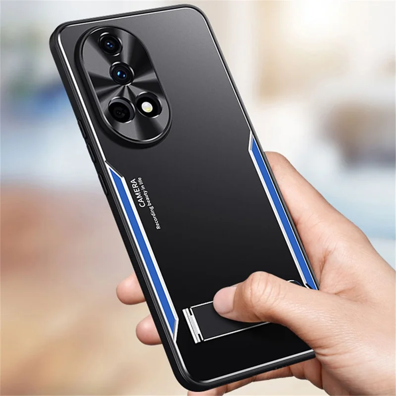 Per Huawei nova 12 Ultra 5G / nova 12 Pro 5G Custodia Lega di Alluminio + TPU Stand Telefono Cover - Oro