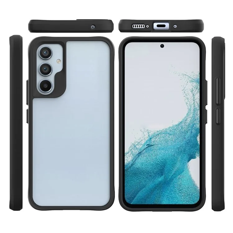Combat X Mode Series for Samsung Galaxy A35 5G Cell Phone Cases TPU+PC Anti-fall Cover - Black