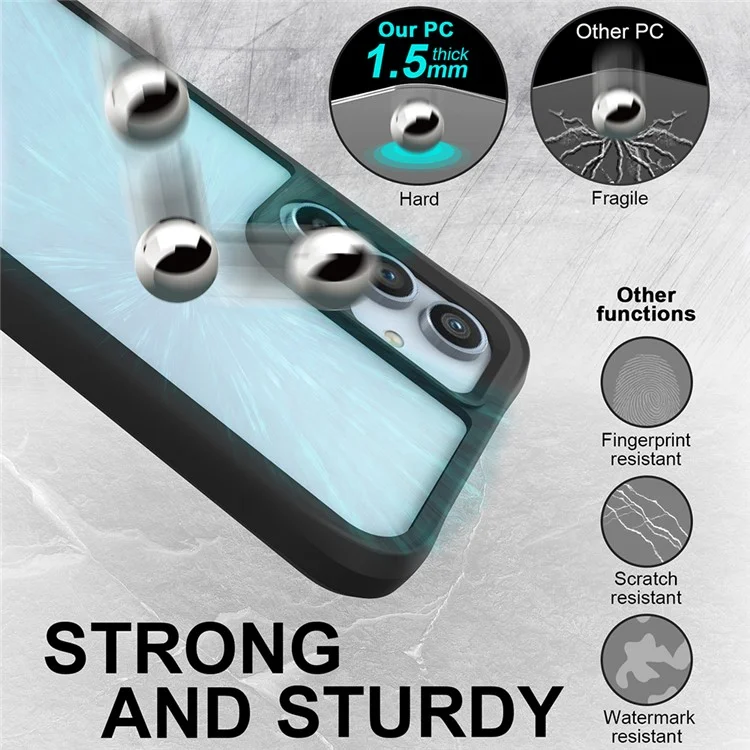 Combat X Mode Series for Samsung Galaxy A35 5G Cell Phone Cases TPU+PC Anti-fall Cover - Black