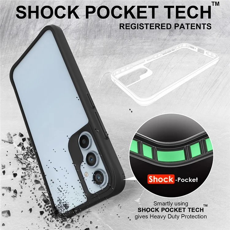 Combat X Mode Series for Samsung Galaxy A55 5G Case Drop-proof TPU+PC Back Phone Cover - Black
