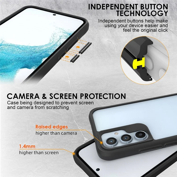 Combat X Mode Series for Samsung Galaxy A55 5G Case Drop-proof TPU+PC Back Phone Cover - Black