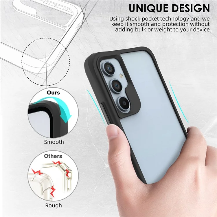 Combat X Mode Series for Samsung Galaxy A55 5G Case Drop-proof TPU+PC Back Phone Cover - Black