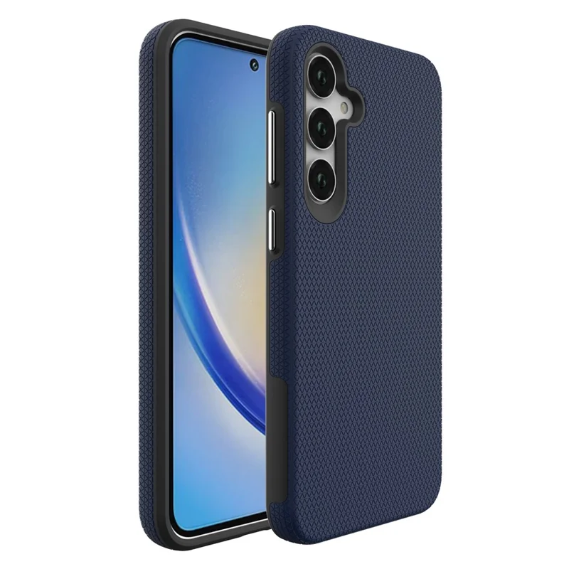 Phone Case for Samsung Galaxy A55 5G Shell Drop-resistant TPU+PC Back Cover - Navy Blue