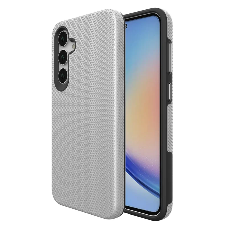 Phone Case for Samsung Galaxy A55 5G Shell Drop-resistant TPU+PC Back Cover - Silver