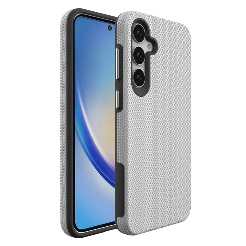 Phone Case for Samsung Galaxy A55 5G Shell Drop-resistant TPU+PC Back Cover - Silver