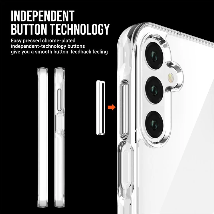 Space Series Per Samsung Galaxy A55 5G Custodia Chiara TPU+PC Grado Militare Anti-caduta Guscio del Telefono