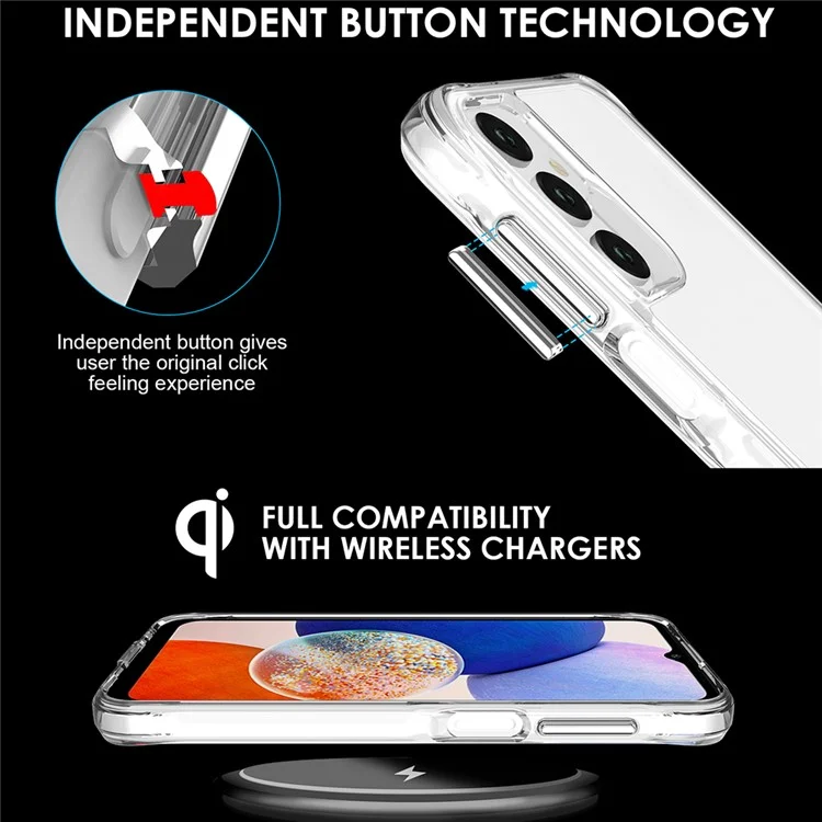 Pour Samsung Galaxy A25 5G (Global) (161,0 x 76,5 x 8,3mm) Coque arrière PC + TPU Super Clear Phone Cover