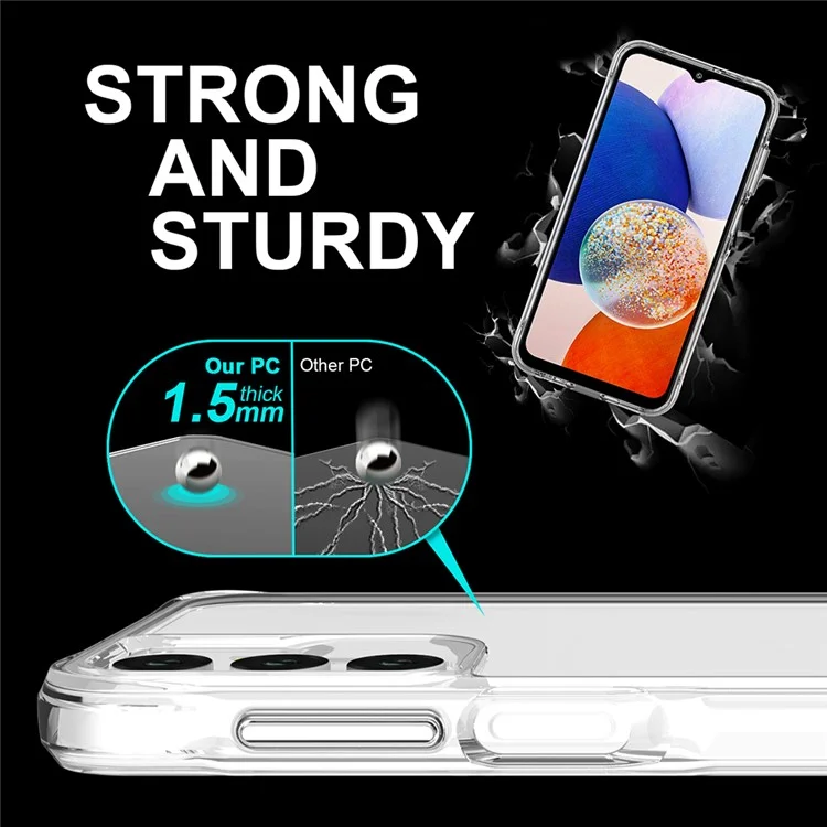 Pour Samsung Galaxy A25 5G (Global) (161,0 x 76,5 x 8,3mm) Coque arrière PC + TPU Super Clear Phone Cover
