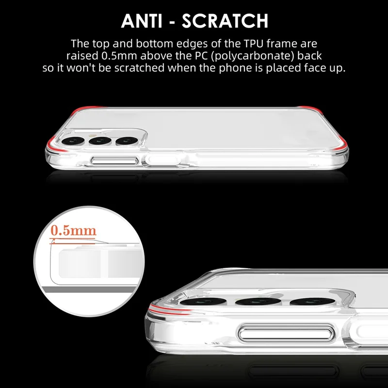 Pour Samsung Galaxy A25 5G (Global) (161,0 x 76,5 x 8,3mm) Coque arrière PC + TPU Super Clear Phone Cover