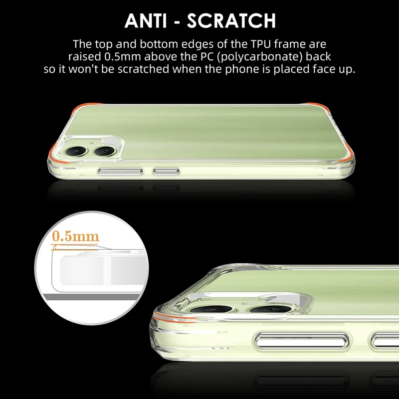 For Samsung Galaxy A05 4G Fall Protection PC + TPU Case Super Clear Phone Cover