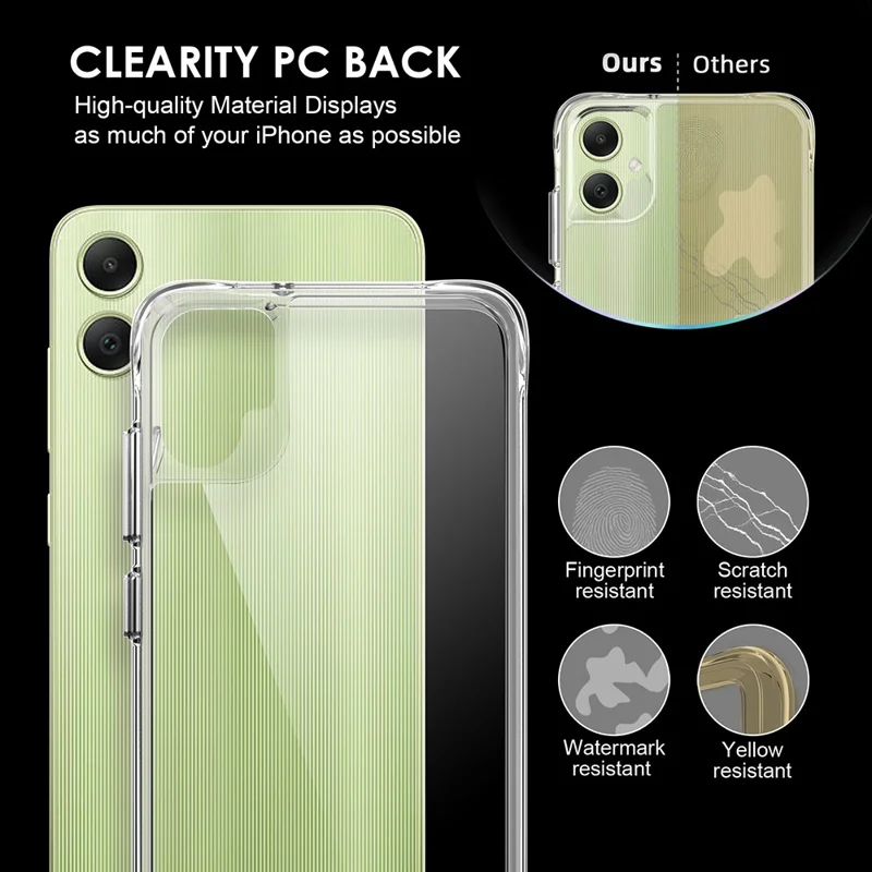 For Samsung Galaxy A05 4G Fall Protection PC + TPU Case Super Clear Phone Cover