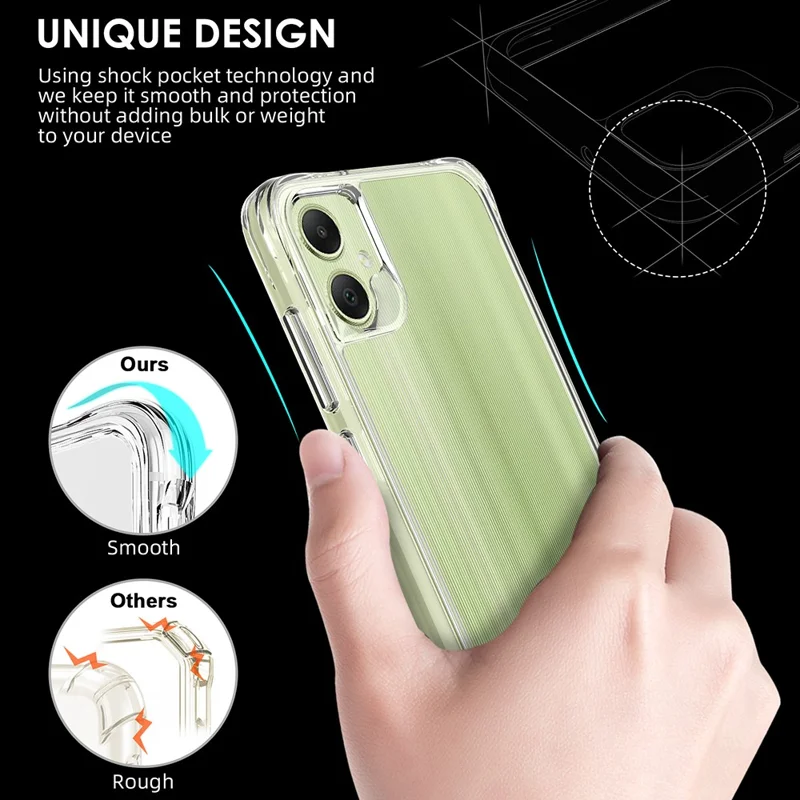 For Samsung Galaxy A05 4G Fall Protection PC + TPU Case Super Clear Phone Cover