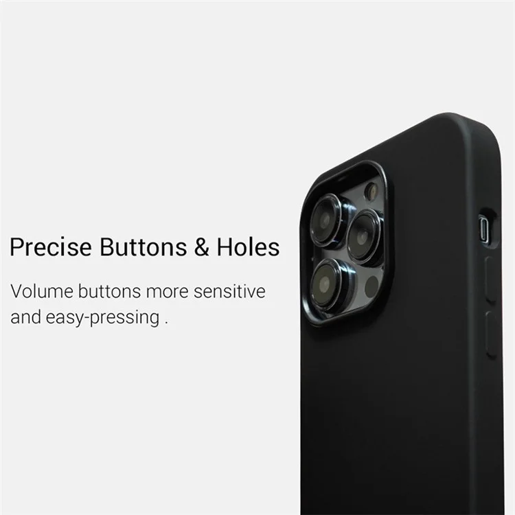 KZDOO Icoat Per Iphone 15 Pro Coperchio Pelle Pellizione Del Silico di Condo Alimentamento - Nero