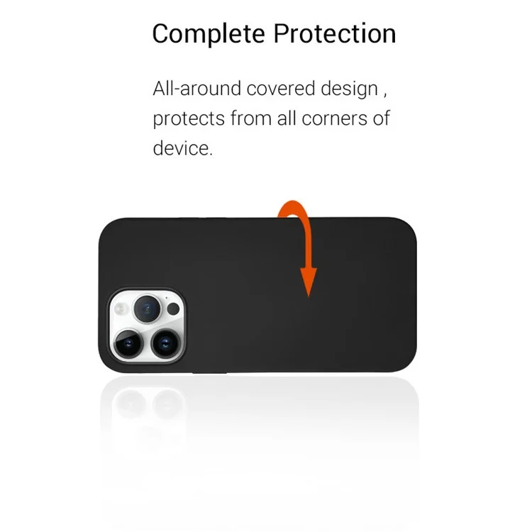 KZDOO iCoat для iPhone 15 Pro Чехол-накладка из пищевого силикона - Черный