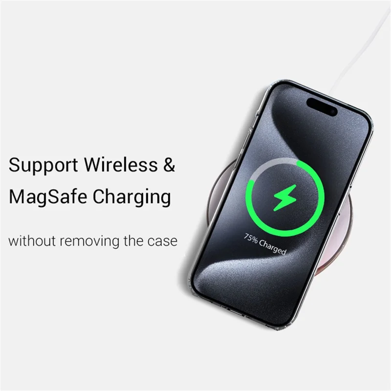 KZDOO etui przeciwudarowe na iPhone'a 15 Pro, przezroczysta obudowa Guardian Airbag