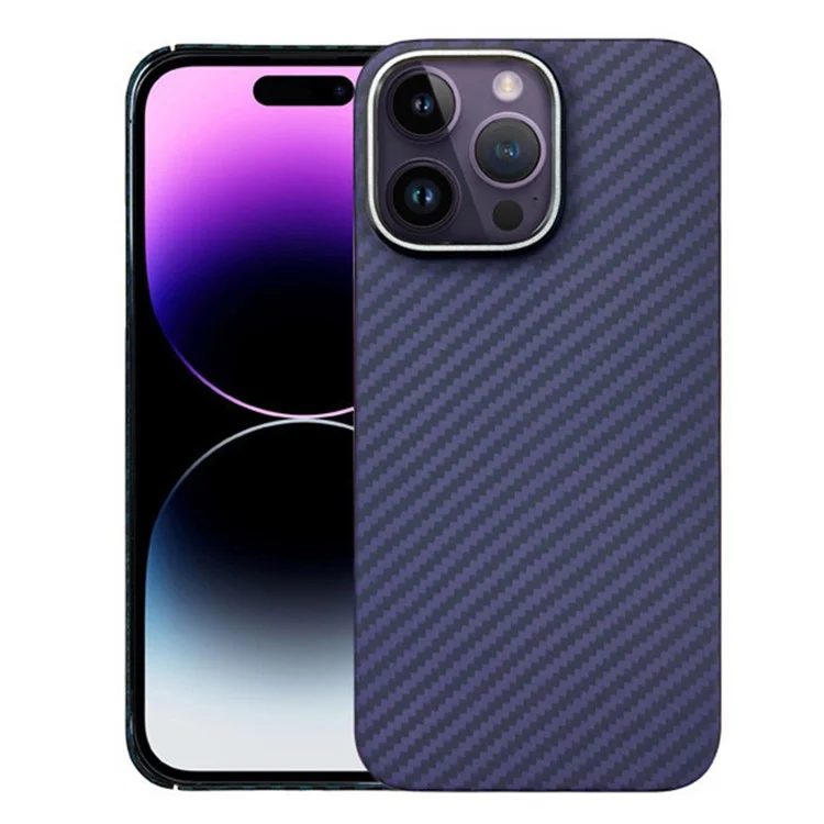 KZDOO For iPhone 15 Pro Cell Phone Cases Real Kevlar Aramid Fiber Scratch-proof Cover - M Texture  /  Red