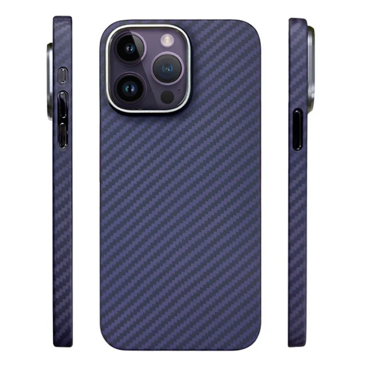 KZDOO For iPhone 15 Pro Cell Phone Cases Real Kevlar Aramid Fiber Scratch-proof Cover - M Texture  /  Red