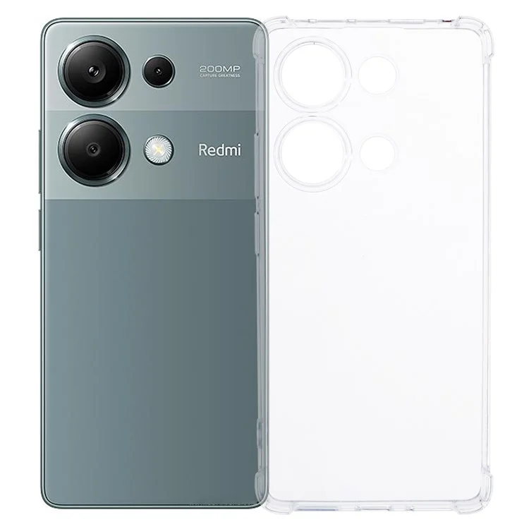 Für Xiaomi Redmi Note 13 Pro 4G / Poco M6 Pro 4G Case Transparent TPU Handyhülle Anti-Drop