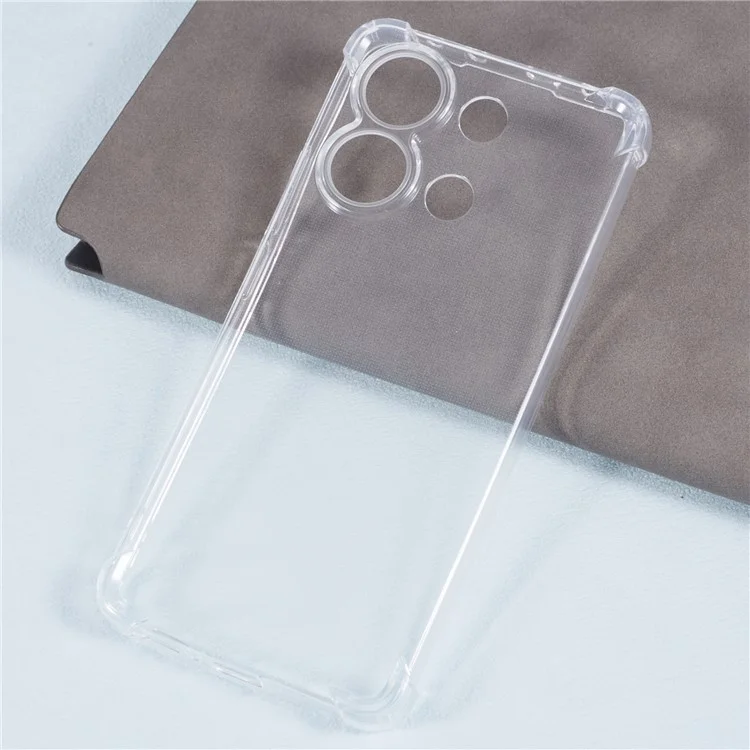 Для Xiaomi Redmi Note 13 4G Clear TPU Case Phone Cover Enhanced Four Corner
