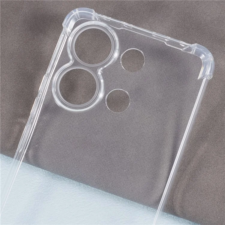 Для Xiaomi Redmi Note 13 4G Clear TPU Case Phone Cover Enhanced Four Corner