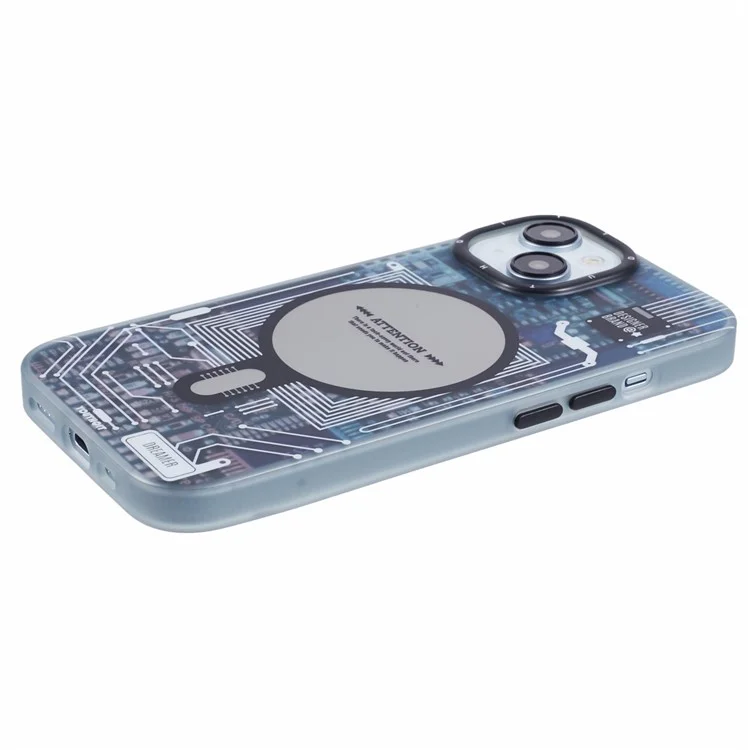 Étui pour iPhone 13 de la série MLY, conception de circuit imprimé en TPU+acrylique, compatible avec MagSafe