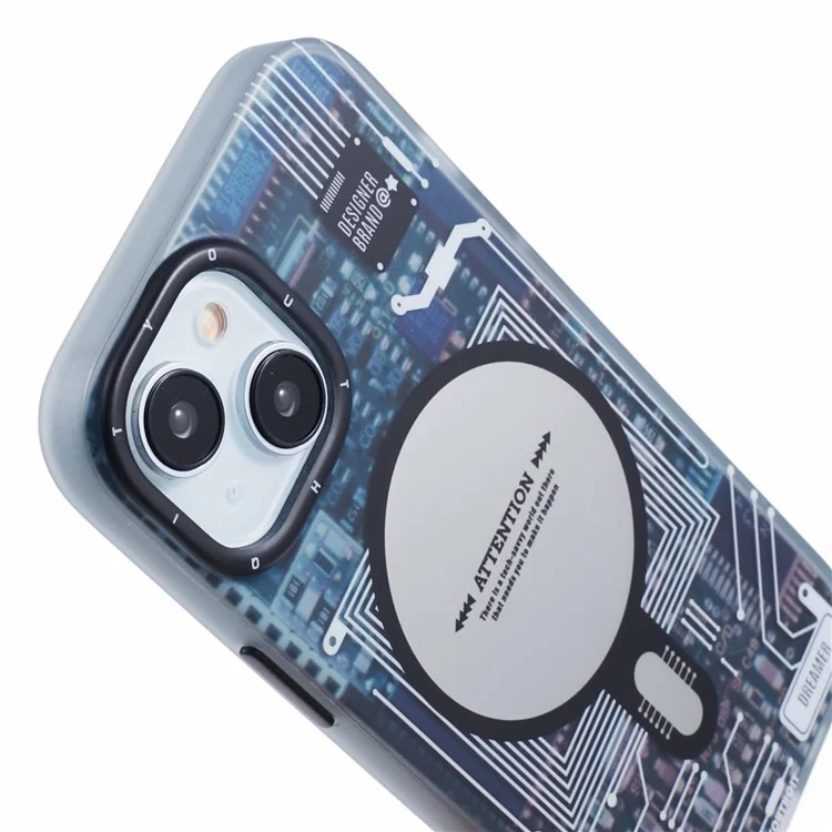 Étui pour iPhone 13 de la série MLY, conception de circuit imprimé en TPU+acrylique, compatible avec MagSafe