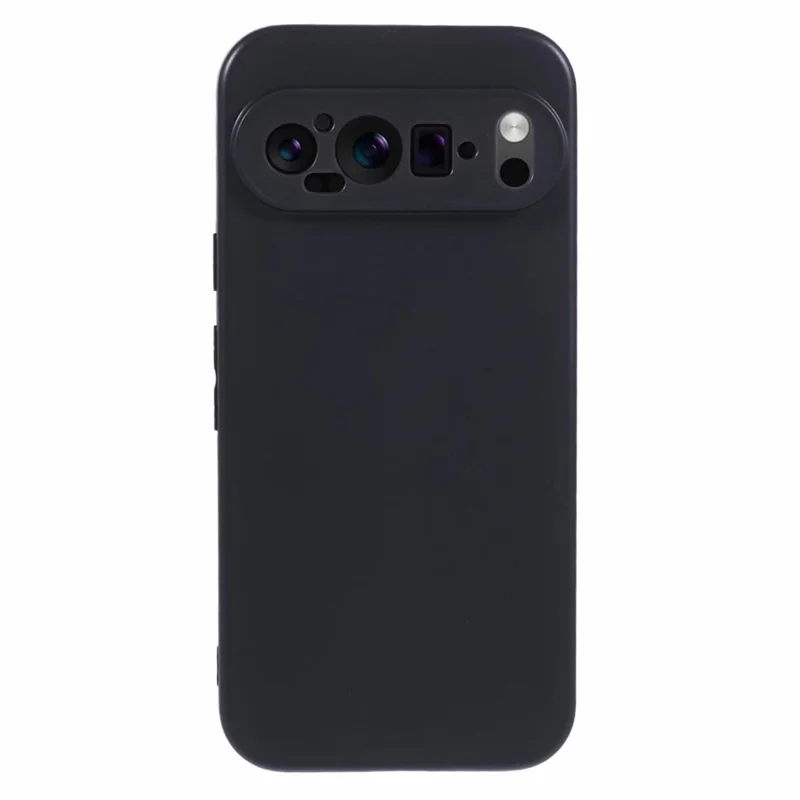 For Google Pixel 9 Pro Cell Phone Case Glossy TPU Drop Protection Cover (Precise Lens Cutouts) - Black