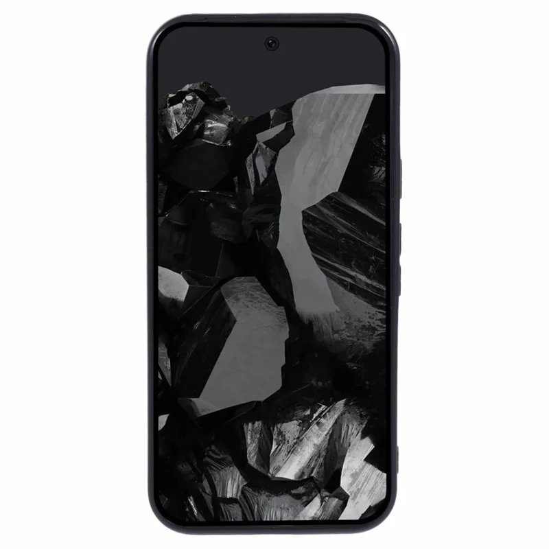For Google Pixel 9 Pro Cell Phone Case Glossy TPU Drop Protection Cover (Precise Lens Cutouts) - Black