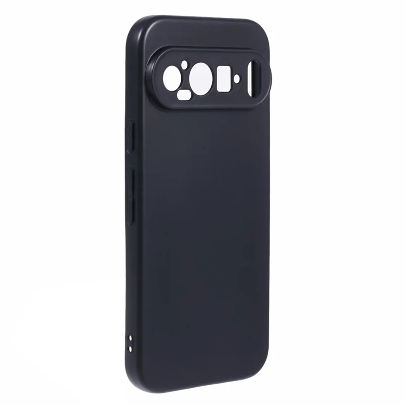 For Google Pixel 9 Pro Cell Phone Case Glossy TPU Drop Protection Cover (Precise Lens Cutouts) - Black