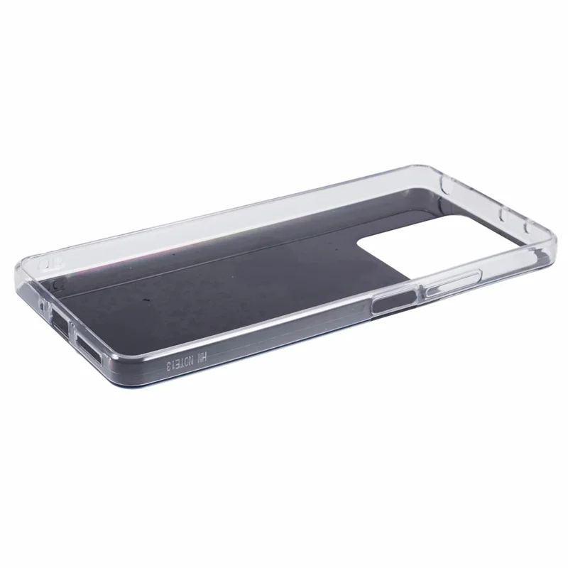 Série AW para Xiaomi Redmi Note 13 5G Capa Epoxy Padrão de Borboleta Capa de Telefone com Grande Orifício da Lente Traseira - Preto